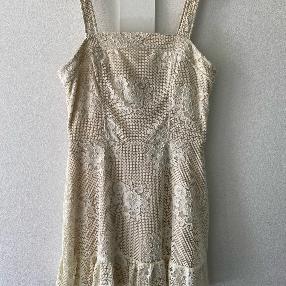 Xtraordinary Beige Lace Dress